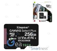 KINGSTON CANVAS SELECT PLUS MicroSd HC SDCS2 MicroSdX 256GB CL10 100MB/S