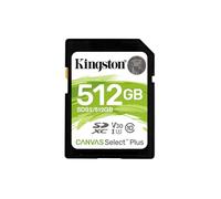 Kingston Technology Tarjeta SDXC Canvas Select Plus 100R C10 UHS-I U3 V30 de 512 GB