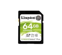 Kingston Technology Tarjeta SDXC Canvas Select Plus 100R C10 UHS-I U1 V10 de 64 GB