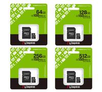Kingston CANVAS Select Plus SDCS3 Gen3 100MB/s A1 | Tarjeta de Memoria Micro SDXC SD MicroSDXC 64GB / 128GB / 256GB / 512GB / 1TB | Desde 100 MB/s Hasta 150 MB/s, Incluye Adaptador | Para Smartphone