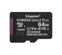 Kingston Canvas Select Plus Tarjeta de Memoria microSD 64GB micSDXC Gen3 100R A1 Adaptador de SD no Incluido - SDCS3/64GBSP