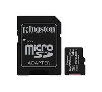Kingston Canvas Select Plus Tarjeta microSD, SDCS2/64GB-3P1A Class 10 (3X Tarjetas,SD con Adaptador SD), garantía de por vida con el fabricante.