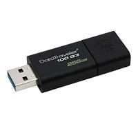 Kingston DataTraveler 100 G3 -DT100G3/256GB, USB 3.0, Flash Drive, 256 GB, Negro