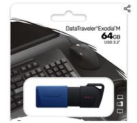 Kingston Technology DataTraveler 64GB USB3.2 Gen 1 Exodia M (Negro + Azul)