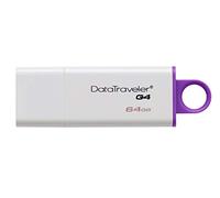 Kingston DataTraveler G4 DTIG4/64 GB - Memoria USB 3.0, 64 GB, Color Blanco/Púrpura