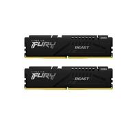 Kingston Fury Beast Negro DDR5 128GB (2x64GB) 5600MT/s CL36 DIMM Memoria Gamer para Ordenadores de sobremesa Kit de 2 AMD Expo e Intel XMP - KF556C36BBEK2-128
