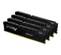 Kingston FURY Beast Negro DDR5 64GB (4x16GB) 6000MT/s CL40 DIMM Memoria gamer para Ordenadores de sobremesa Kit de 4 Intel XMP - KF560C40BBK4-64