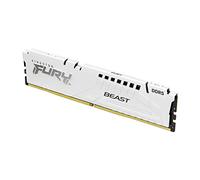 Kingston FURY Beast Blanco DDR5 16GB 6000MT/s CL30 DIMM Memoria gamer para Ordenadores de sobremesa Módulo único AMD EXPO e Intel XMP - KF560C30BWE-16