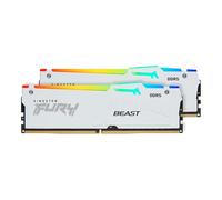 Kingston FURY Beast Blanco RGB EXPO 32GB 5200MT/s DDR5 CL36 DIMM Memoria gamer para Ordenadores de sobremesa Kit de 2 - KF552C36BWEAK2-32