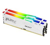 Kingston FURY Beast Blanco RGB EXPO 64GB 6000MT/s DDR5 CL36 DIMM Memoria gamer para Ordenadores de sobremesa Kit de 2 - KF560C36BWEAK2-64