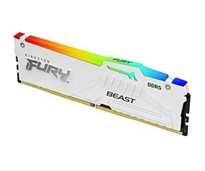 Kingston FURY Beast Blanco RGB XMP 32GB 5600MT/s DDR5 CL40 DIMM Memoria gamer para Ordenadores de sobremesa Módulo único - KF556C40BWA-32