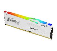 Kingston FURY Beast Blanco RGB XMP 64GB 6000MT/s DDR5 CL40 DIMM Memoria gamer para Ordenadores de sobremesa Kit de 4 - KF560C40BWAK4-64