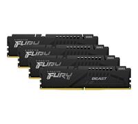 Kingston Technology FURY Beast 128GB 5200MT/s DDR5 CL40 DIMM (Kit de 4) Black XMP