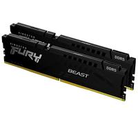 Kingston FURY Beast Negro DDR5 64GB (2x32GB) 5200MT/s DDR5 CL40 DIMM Memoria gamer para Ordenadores de sobremesa Kit de 2 - KF552C40BBK2-64