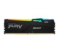 Kingston Fury Beast Negro RGB 64GB (2x32GB) 5600MT/s DDR5 CL36 DIMM Memoria Gamer para Ordenadores de sobremesa Kit de 2 AMD Expo/Intel XMP - KF556C36BBE2AK2-64