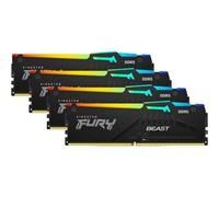 Kingston Technology FURY Beast 128 GB 5200 MT/s DDR5 CL40 DIMM (Kit de 4) RGB XMP