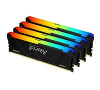 Kingston Fury Beast RGB 32GB 2666MT/s DDR4 CL16 DIMM (Kit de 4) PC Memoria para Ordenadores de sobremesa KF426C16BB2AK4/32
