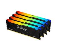 Kingston Fury Beast RGB 64GB 3200MT/s DDR4 CL16 DIMM (Kit de 4) PC Memoria para Ordenadores de sobremesa KF432C16BB12AK4/64
