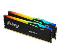 Kingston FURY Beast Negro RGB 16GB (2x8GB) 5200MT/s DDR5 CL40 DIMM Memoria gamer para Ordenadores de sobremesa Kit de 2 - KF552C40BBAK2-16