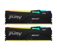 Kingston FURY Beast RGB Negro Kit 32GB (2x16GB) DDR5-6400 EXPO Memoria principal DIMM, CL32-39-39, 1,4 V