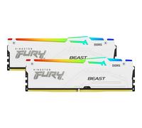 Kingston FURY Beast Blanco RGB XMP 32GB 5600MT/s DDR5 CL40 DIMM Memoria gamer para Ordenadores de sobremesa Kit de 2 - KF556C40BWAK2-32