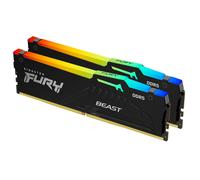 Kingston FURY Beast Negro RGB EXPO 32GB 6800MT/s DDR5 CL34 DIMM Memoria gamer para Ordenadores de sobremesa Kit de 2 - KF568C34BBEAK2-32
