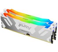 Kingston FURY Renegade DDR5 RGB Plata - Blanco XMP 32GB (2x16GB) 6400MT/s CL32 DIMM Memoria gamer para Ordenadores de sobremesa Kit de 2 - KF564C32RWAK2-32