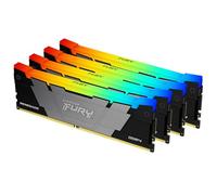 Kingston FURY Renegade RGB 64GB 3600MT/s DDR4 CL16 DIMM (Kit de 4) 1Gx8 Memoria gamer para Ordenadores de sobremesa - KF436C16RB12AK4/64