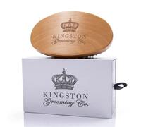 Kingston Grooming Company cepillo para barba y cabello para hombres, cerdas duales de pelo de jabalí