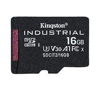 Kingston Industrial microSD -16GB microSDHC Industrial C10 A1 pSLC Tarjeta en un único paquete sin adaptador - SDCIT2/16GBSP
