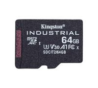 Kingston Industrial microSD -64GB microSDHC Industrial C10 A1 pSLC Tarjeta en un único paquete sin adaptador - SDCIT2/64GBSP