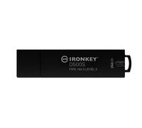 Kingston IronKey D500S 256GB USB 3.2 Gen 1 Lápiz de Memoria Cifrado Hardware AES-256 FIPS 140-3 Nivel 3 IP67 Resistente al Agua