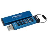 Kingston Ironkey Keypad 200 512GB Unidad Flash USB Cifrada | Teclado Alfanumérico | Acceso Multi-Pin | XTS-AES 256-bit | FIPS 140-3 Nivel 3 Certificado (Pendiente) | IKKP200/512GB, Azul