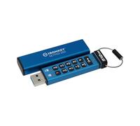 Kingston Ironkey Keypad 200 512GB Unidad Flash USB Cifrada | Teclado Alfanumérico | Acceso Multi-Pin | XTS-AES 256-bit | FIPS 140-3 Nivel 3 Certificado (Pendiente) | IKKP200/512GB, Azul