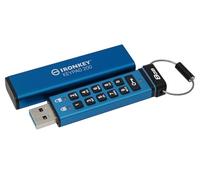 Kingston Ironkey Keypad 200 8GB Unidad Flash USB Cifrada | Teclado Alfanumérico | Acceso Multi-Pin | XTS-AES 256-bit | FIPS 140-3 Nivel 3 Certificado (Pendiente) | IKKP200/8GB, Azul