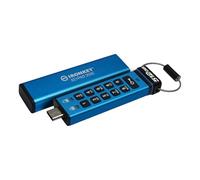 Kingston Ironkey Keypad 200C 512GB Unidad Flash USB Cifrada | Teclado Alfanumérico | Acceso Multi-Pin | XTS-AES 256-bit | FIPS 140-3 Nivel 3 Certificado (Pendiente) | IKKP200C/512GB, Azul
