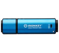 Kingston IronKey Vault Privacy 50 Unidad USB Type-C con certificación FIPS 197 y cifrado XTS-AES de 256 bits para la protección de datos - IKVP50C/32GB