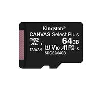 Kingston - Micro SD Card HC 64 GB -C10 Kingston + Adaptador SD- Canvas Select Plus Ref: SDCS2/64 GB Sorecop Incluido