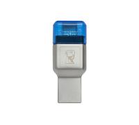 Kingston MobileLite Duo 3C - Lector de Tarjeta microSD de Dos interfaces USB-A y C, Color Gris