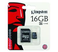 Kingston SDC10/16GB - Tarjeta microSD de 16 GB (Clase 10, UHS-I, Adaptador SD), Negro
