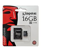 Kingston SDC10G2/16GB - Tarjeta MicroSD de 16 GB, clase 10, UHS-I, 45 MB/s, con adaptador SD, color negro
