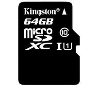 Kingston SDC10G2/64GB Micro Sd de 64 Gb (Con Adaptador/Clase 10/Uhs-I/45Mb Lectura), 64Gb