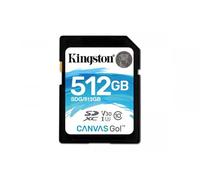 Kingston SDG/512GB - Tarjeta SD Canvas Go! 512 GB, Ideal para DSLR, Drones y Otras filmadoras compatibles con Tarjetas SD, Negro