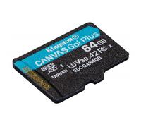 Kingston Technology 64GB microSDXC Canvas Go Plus Gen4 200R A2 U3 Paquete individual sin ADP
