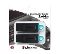 Kingston Technology - DataTraveler Unidad Flash USB 3.2 Exodia - Negro + turquesa - 2 unidades