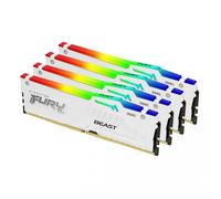 Kingston Technology FURY Beast 128GB 5600MT/s DDR5 CL40 DIMM (Kit de 4) RGB Blanco XMP