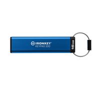 Kingston Ironkey Keypad 200 16GB Unidad Flash USB Cifrada | Teclado Alfanumérico | Acceso Multi-Pin | XTS-AES 256-bit | FIPS 140-3 Nivel 3 Certificado (Pendiente) | IKKP200/16GB, Azul