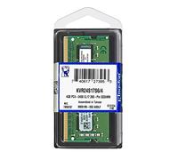 Kingston Technology KVR24S17S6/4 4GB DDR4 2400MHz módulo de - Memoria (4 GB, 1 x 4 GB, DDR4, 2400 MHz, 260-pin SO-DIMM, Negro, Verde)