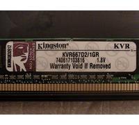 Kingston Technology ValueRAM 1GB, DDR2 SDRAM, 667MHz módulo de - Memoria (DDR2 SDRAM, 667MHz, 1 GB, DDR2, 667 MHz)