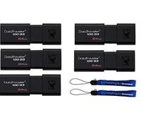 Kingston (TM) Digital Data Traveler 64GB DT100 G3 3.0 64 GB USB High Speed Flash Drive (5 Pack) (DT100G3) With (2) Everything but Stromboli (TM) Lanyards